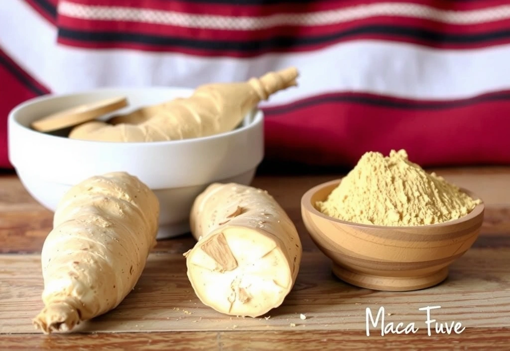 Maca root and powder