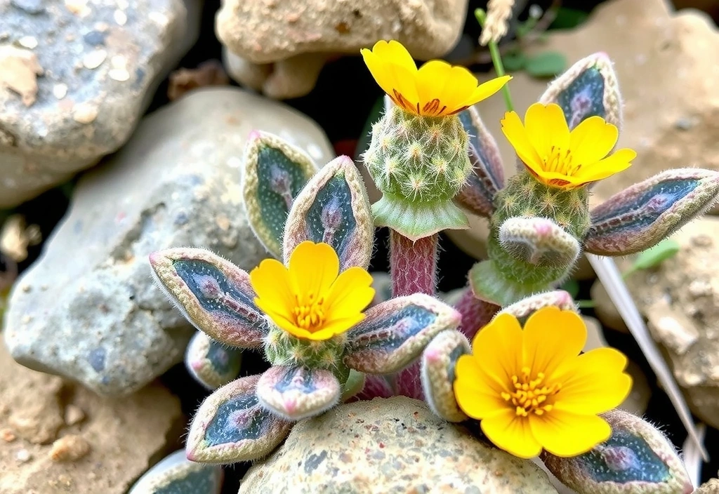 Rhodiola Rosea plant with yellow flowers